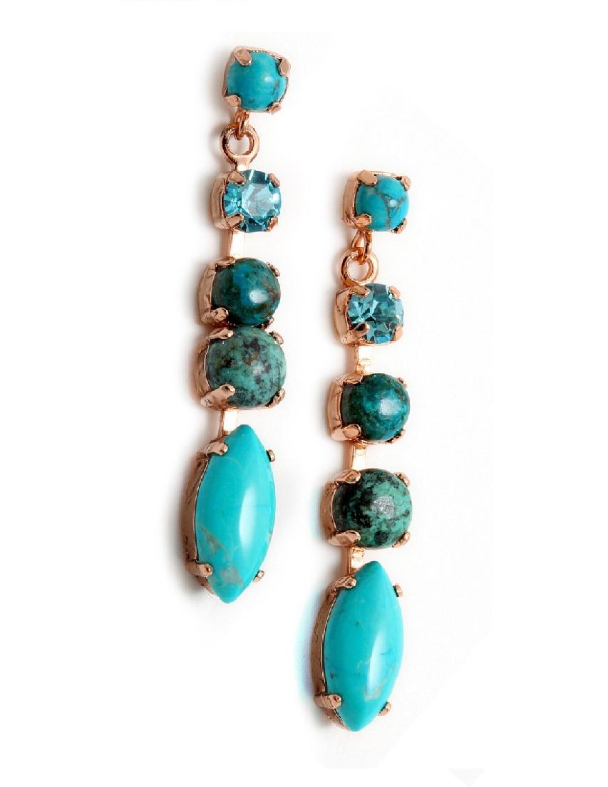 

Серьги, Бирюза