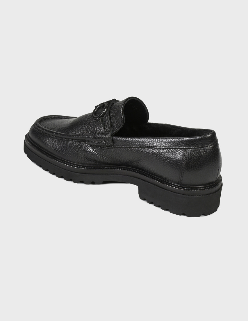 мужские черные Лоферы Roberto Serpentini 4858-black - фото-2