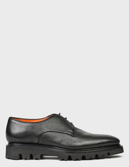 мужские черные Дерби Santoni Sant-AW21-MCLG17803SM3EABMN01-black - фото-6