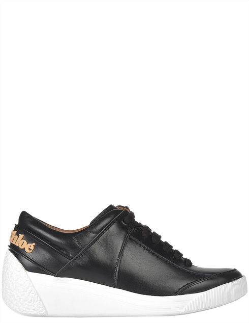 женские черные кожаные Кроссовки See By Chloe 27160-999_black - фото-5