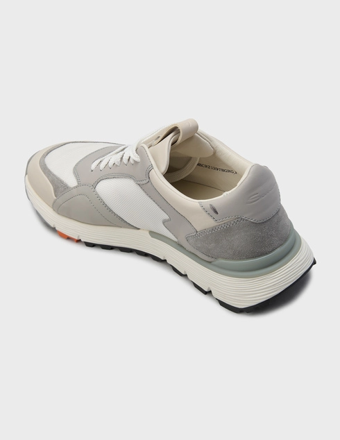 мужские серые Кроссовки Santoni MBCR21297WRITE_gray - фото-2