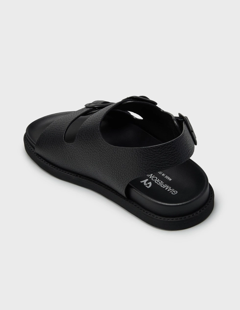 мужские черные Сандалии Giampiero Nicola 5300_black - фото-2