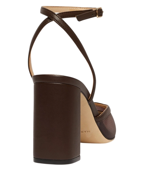 женские коричневые кожаные Босоножки Marella 35211266.1 - фото-5