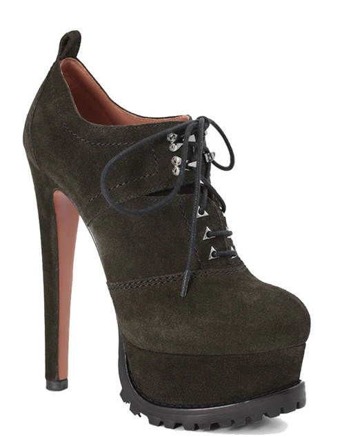 зеленые Ботильоны Azzedine Alaia A4W3N040CN05olive