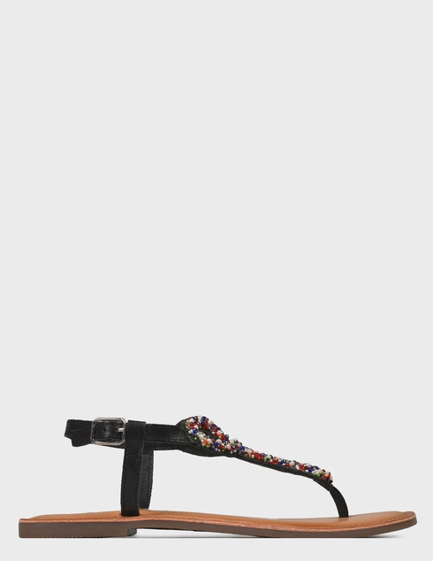 женские черные кожаные Сандалии Gioseppo 65861-P-negro-black - фото-5