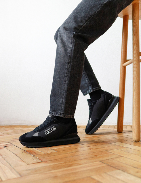 черные Кроссовки Versace Jeans Couture ms122_black размер - 44; 45