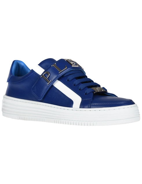 синие Кроссовки Philipp Plein 1077_blue