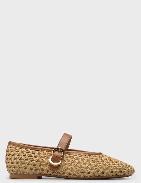 женские бежевые рафия Балетки Frau 69V3_beige - фото-5