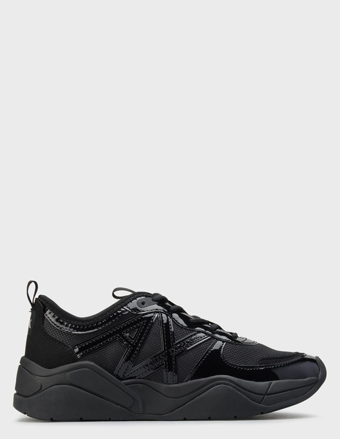 женские черные текстильные Кроссовки Armani Exchange XDX039-XV311-00020_black - фото-5