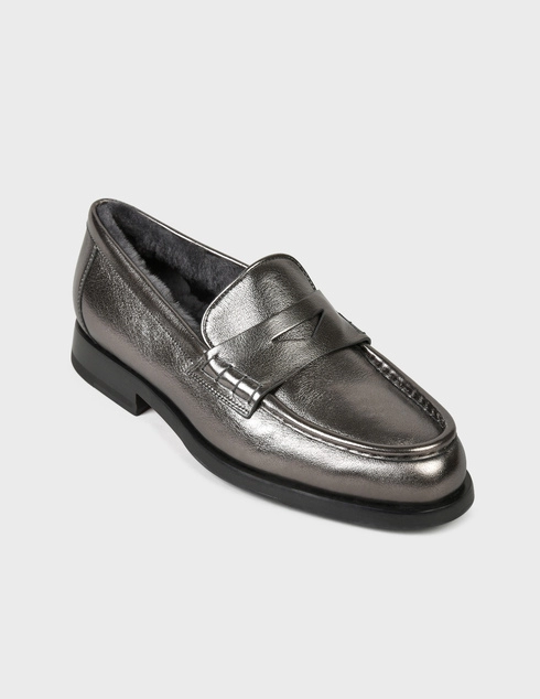 серебряные Лоферы Santoni Sant-AW21-WURQ59518BYRAODGD70-silver