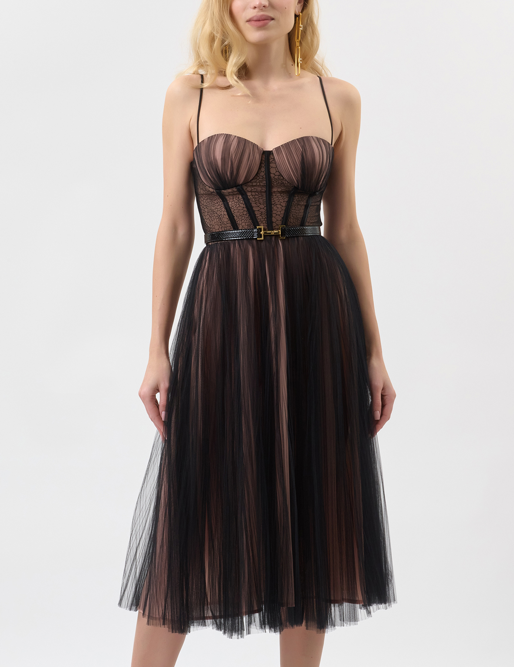 

Платье, Черный;бежевый