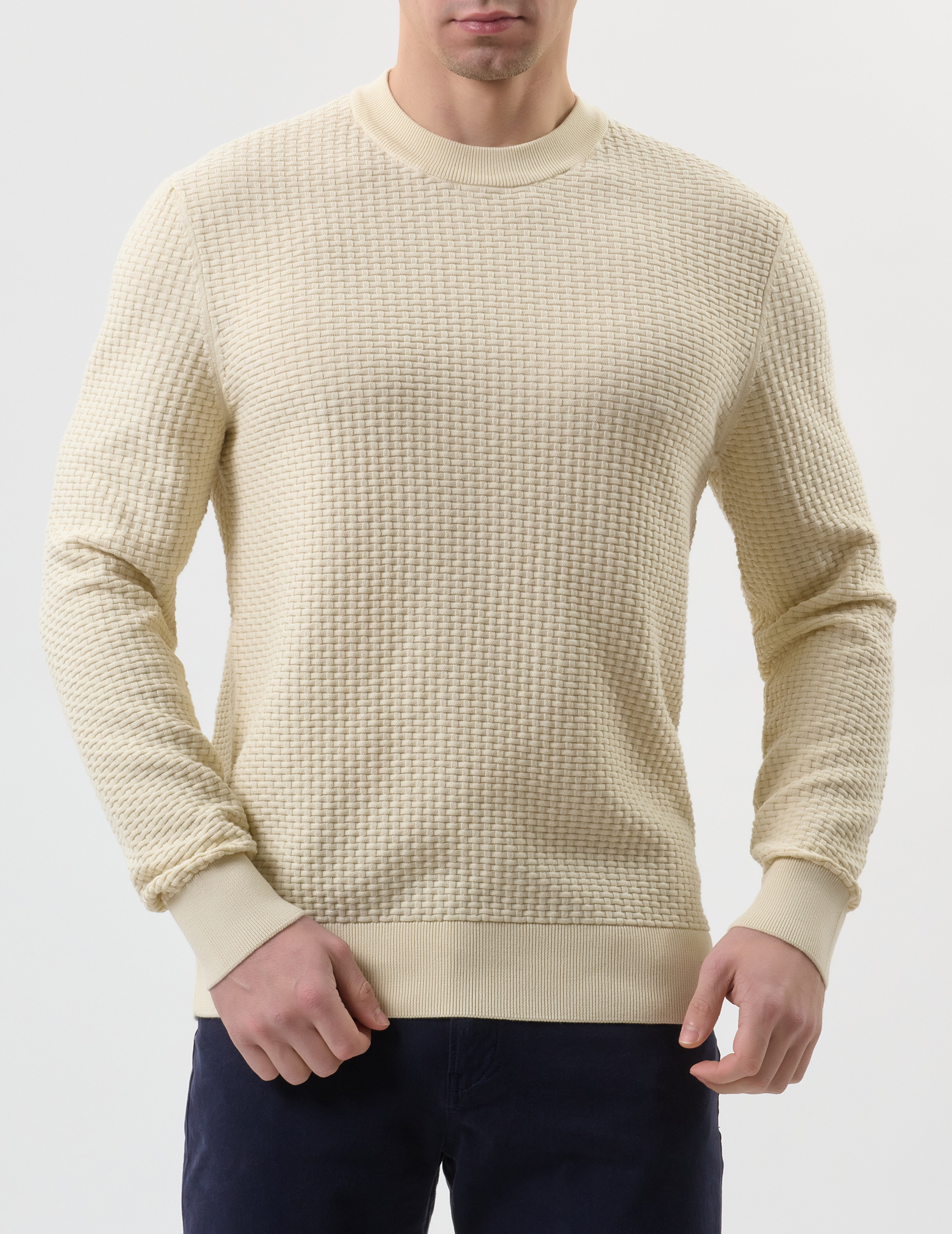 

Джемпер, Бежевый;молочный