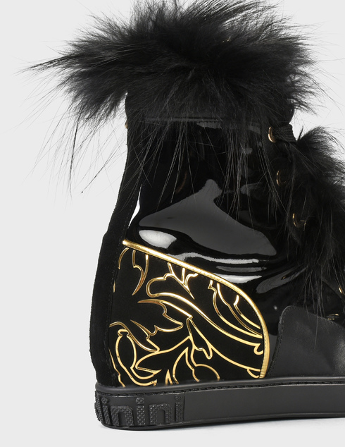 женские черные лакированные Ботинки Baldinini 518001-black - фото-5