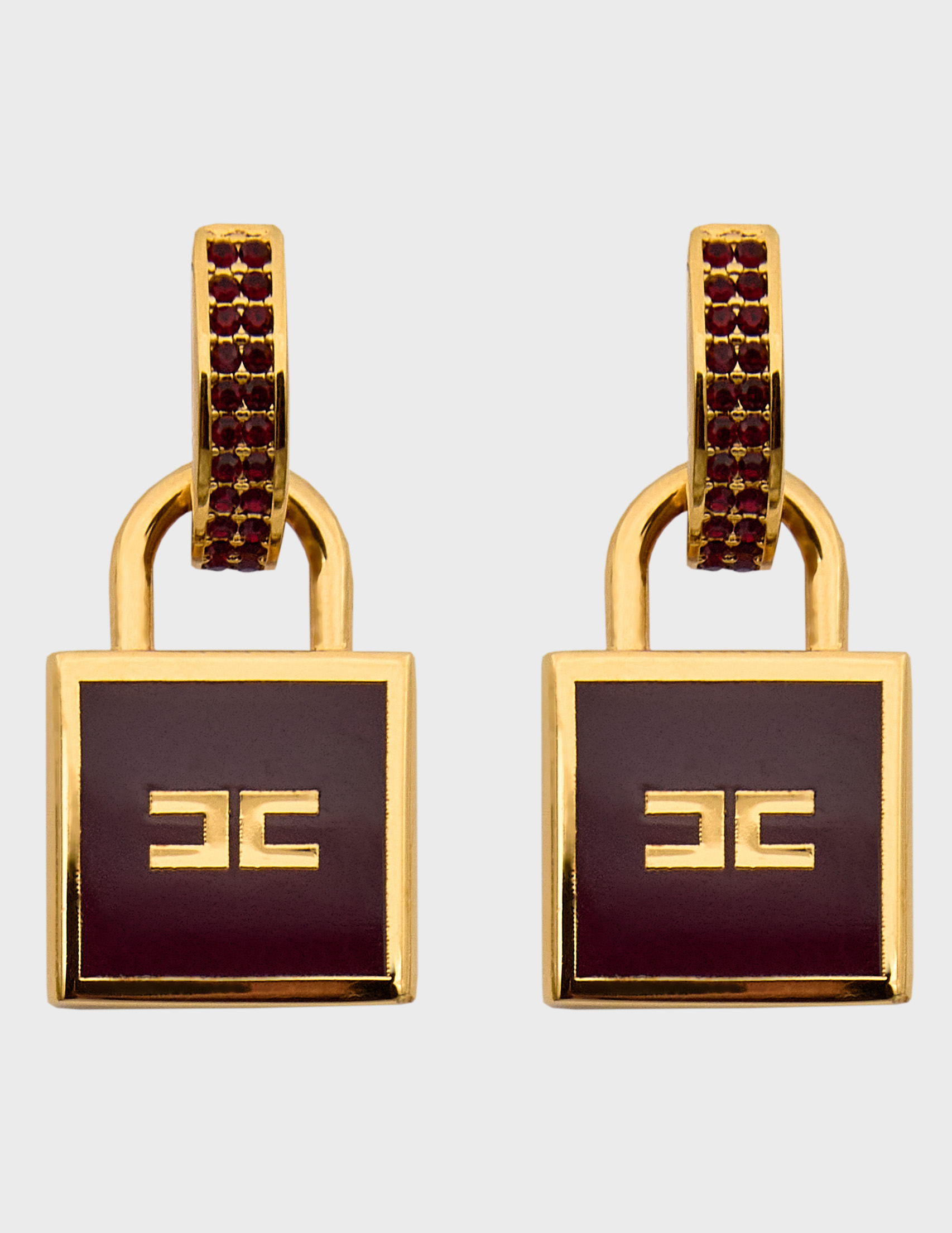 

Серьги, Бордовый