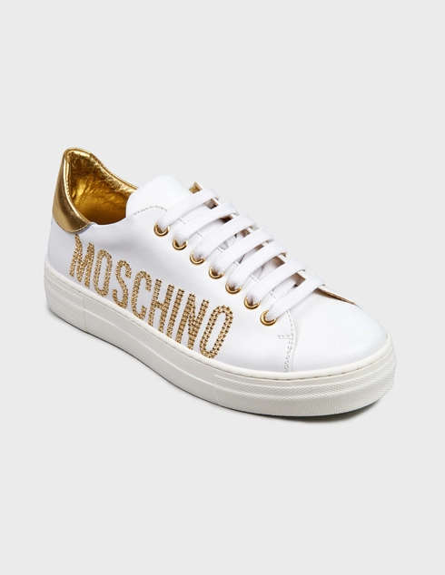 белые Кеды Moschino 77456-gold_white