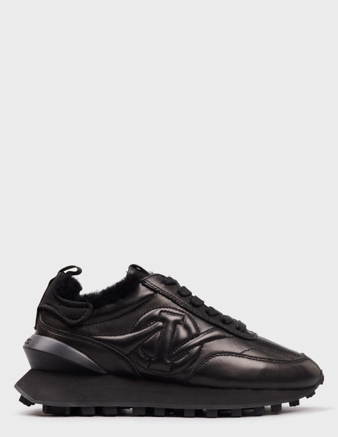 женские черные кожаные Кроссовки Iceberg 2319-black - фото-5