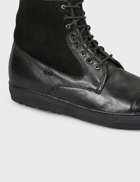 мужские черные кожаные Ботинки Sandro G. 29336-1-black - фото-5