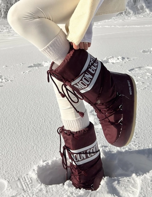 бордовые женские Сапоги Moon Boot ws370_bordo 12831 грн