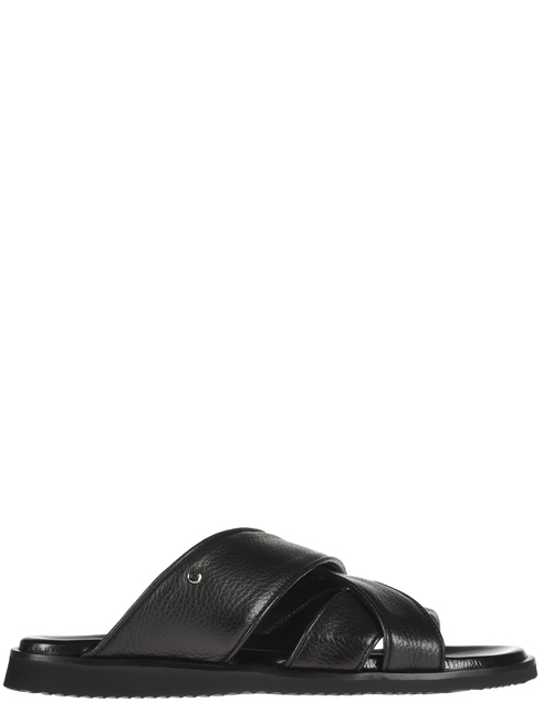 мужские черные кожаные Шлепанцы Aldo Brue S62-VCNE_black - фото-5