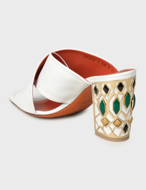 женские белые Мюли Santoni WHZT57259HPMRSZAI50-white - фото-2