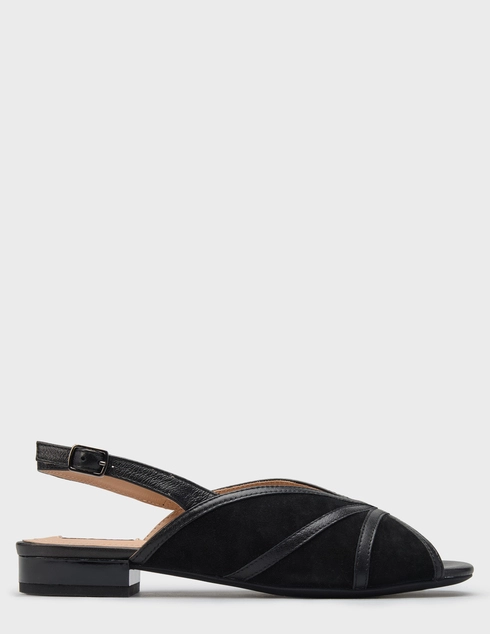 женские черные замшевые Босоножки Geox D024HB-021KY-C9999_black - фото-5