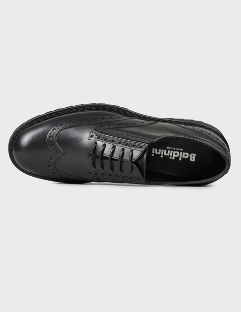 мужские черные кожаные Броги Baldinini U2B322MOOW0000 - фото-5