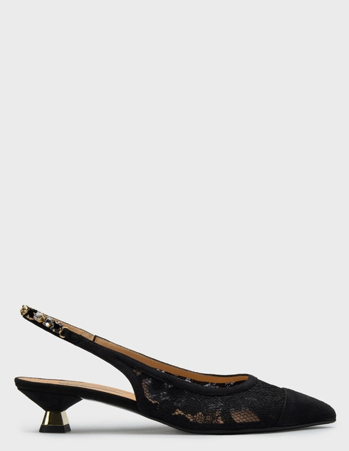 женские черные текстильные Босоножки Marino Fabiani 8014_black - фото-5