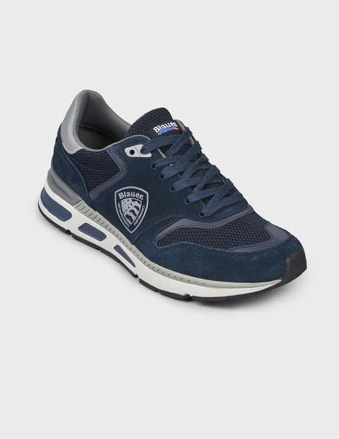 синие Кроссовки Blauer 01-SME-СИН-blue