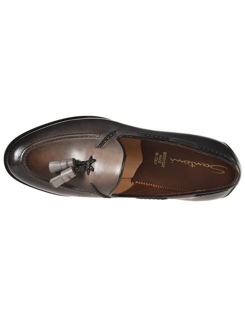 коричневые мужские Лоферы Santoni S12880_brown 21984 грн