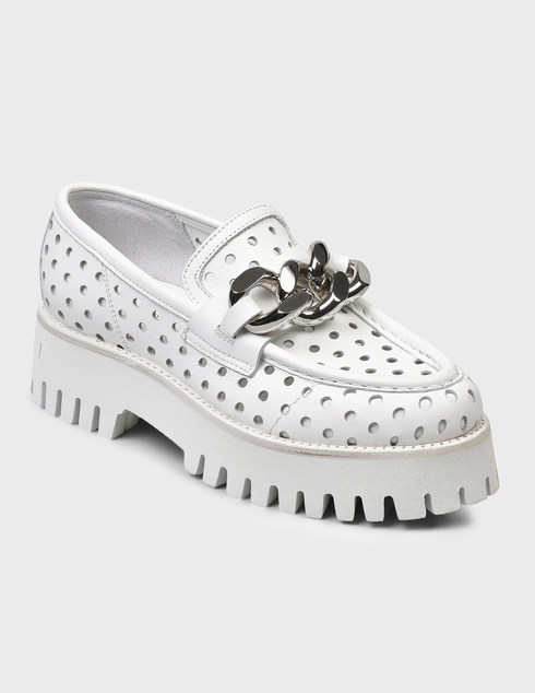 белые Лоферы Casadei 227-white