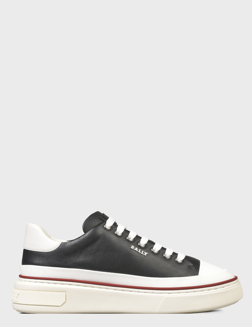 мужские черные кожаные Кеды Bally maily_black - фото-5