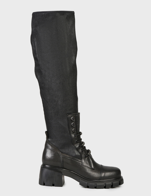 женские черные кожаные Сапоги Fru.It 7050-black - фото-5