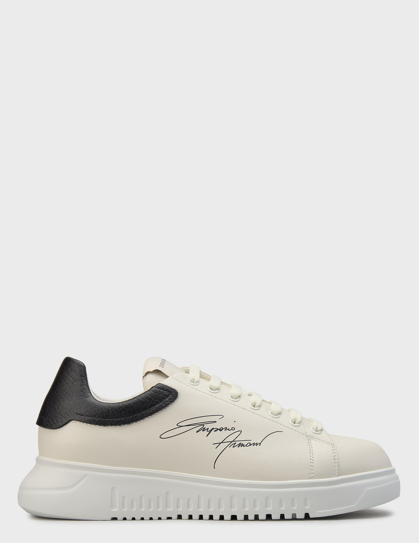 мужские белые кожаные Кеды Emporio Armani 264-422-white - фото-5