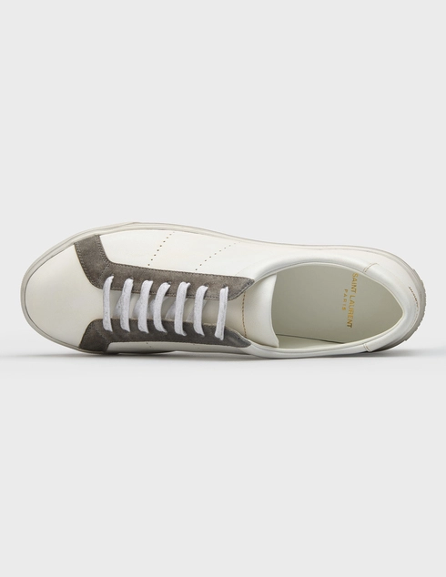 белые мужские Кеды Saint Laurent 554394-9567_white 15040 грн