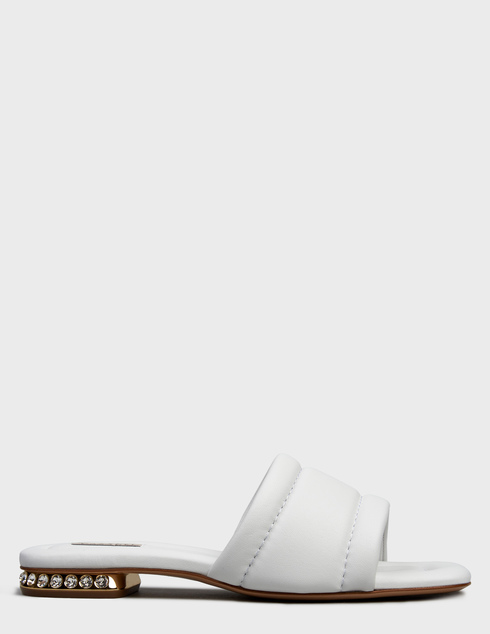 женские белые кожаные Шлепанцы Casadei 388_white - фото-5