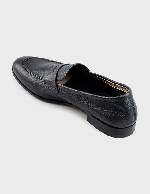 мужские черные Лоферы Santoni 51870_black - фото-2