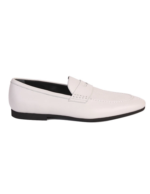 мужские белые Лоферы Alberto Guardiani S68107milk - фото-2