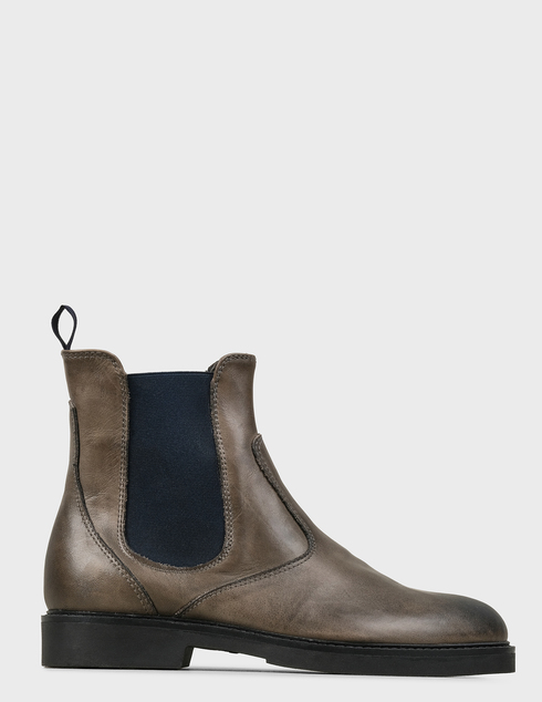 мужские коричневые кожаные Ботинки Sartoria Italiana SI-0110-gray - фото-5