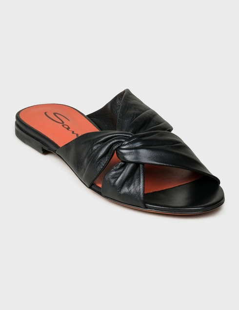 черные Шлепанцы Santoni WHBF57899HI1SPPTN01-black