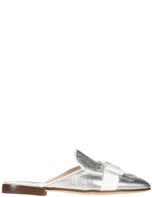 женские серебряные кожаные Мюли Camerlengo Z15040REOAR608_silver - фото-5