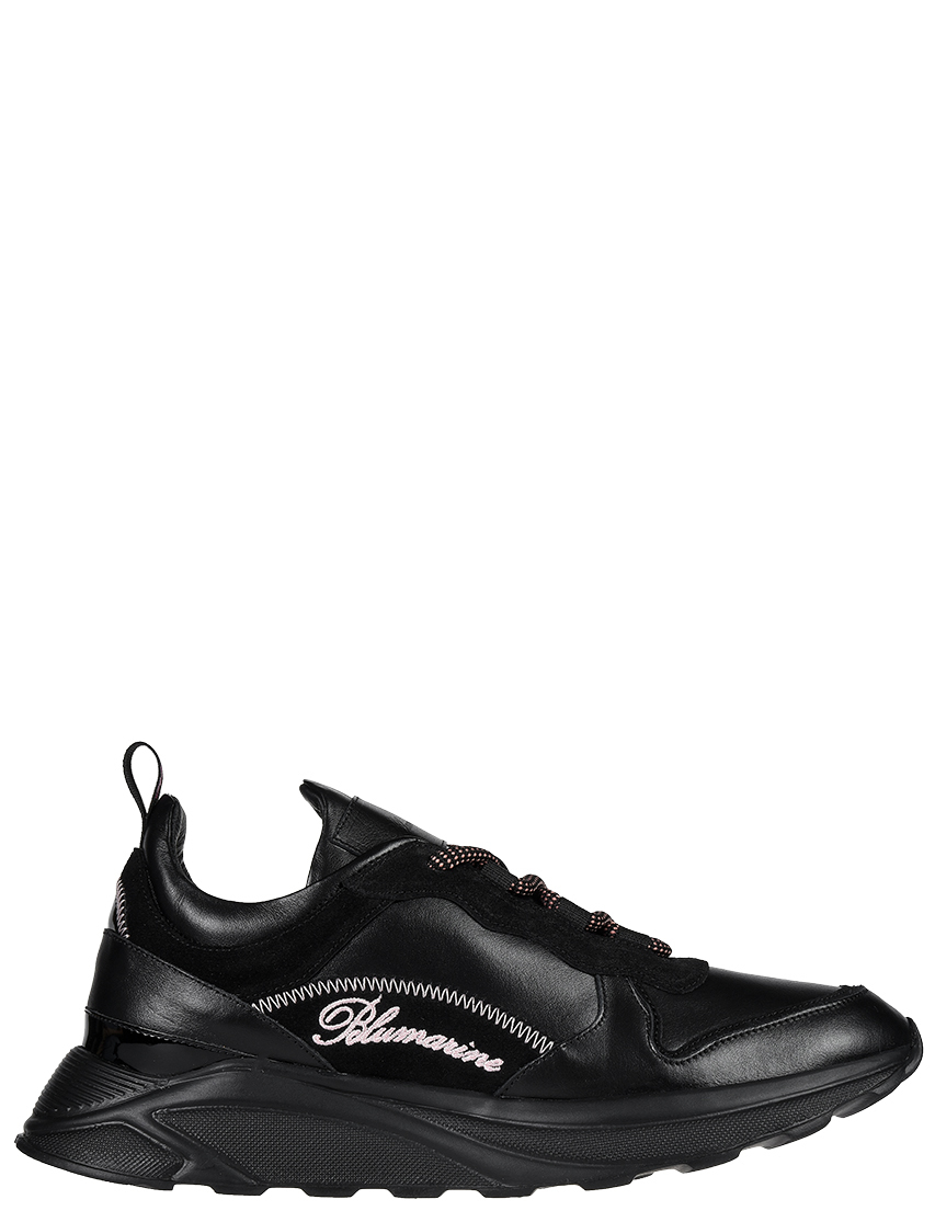 женские черные Кроссовки Blumarine 8451B - фото-2